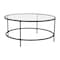 Flash Furniture Round Glass Coffee Table with Matte Black Frame NAN-JN-21750CT-BK-GG - alternate 5